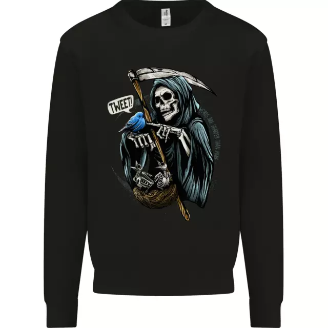 The Grim Reaper Skull Heavy Metal Gothic Mens Sweatshirt Jumper