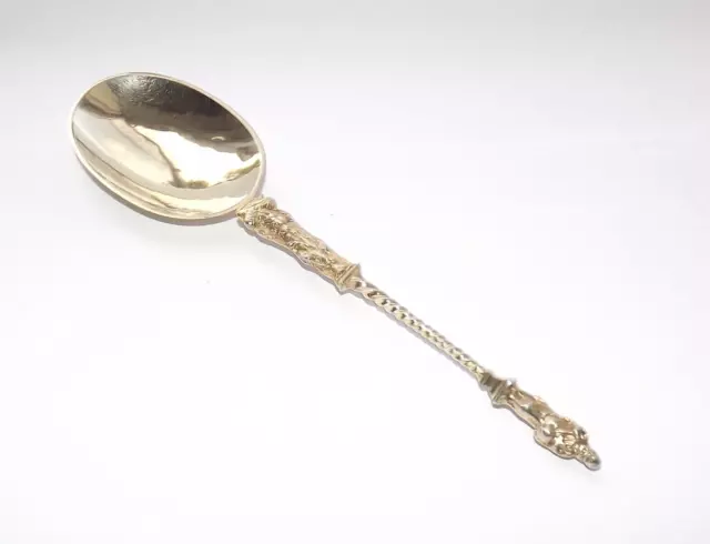 Rare Victorian Sterling Silver-Gilt Apostle Tablespoon Serving Spoon London 1879