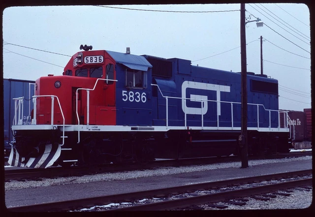 Original Schienenrutsche - GTW Grand Trunk Western 5836 Feuerstein MI 12-6-1980
