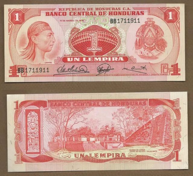 1974 Honduras 1 Lempira note currency unc ?