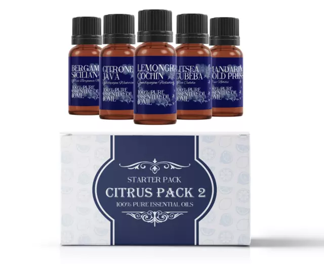 Mystic Moments | Citrus (Pack 2) Essential Oil Gift Starter Pack of 5 x 10ml