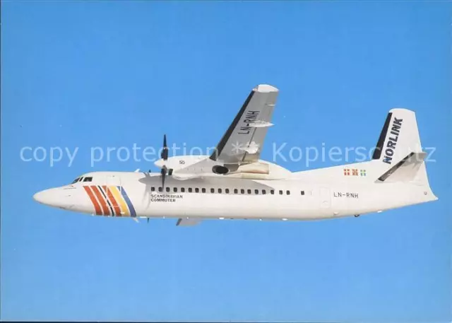72218170 Flugzeuge Zivil SAS Scandinavian Commuter Fokker 50 LN-RNH  Flugzeuge Z