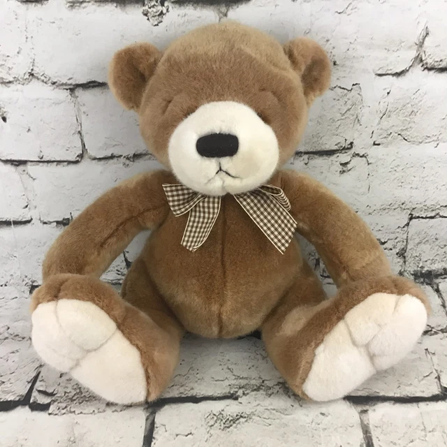 VINTAGE RUSS BERRIE “Chaucer” Teddy Bear Plush Light Brown Sitting Soft ...