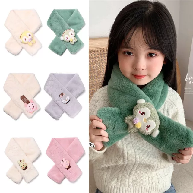 Outdoor Cute Soft Neck Scarves Faux Fur Scarf Children Scarf Warm