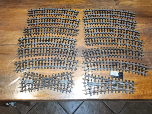 Lot de Rails courbes aiguillages wagons JEP - Modélisme