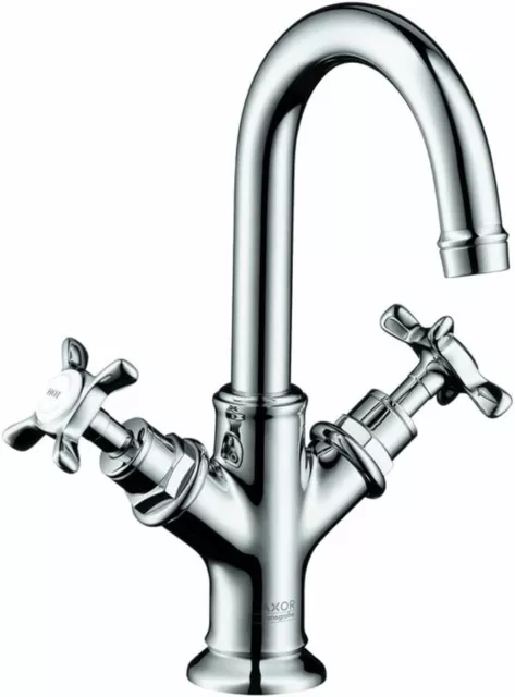 AXOR 16505001 Montreux Classic Cross Handle Bathroom Faucet & Pop Drain, Chrome