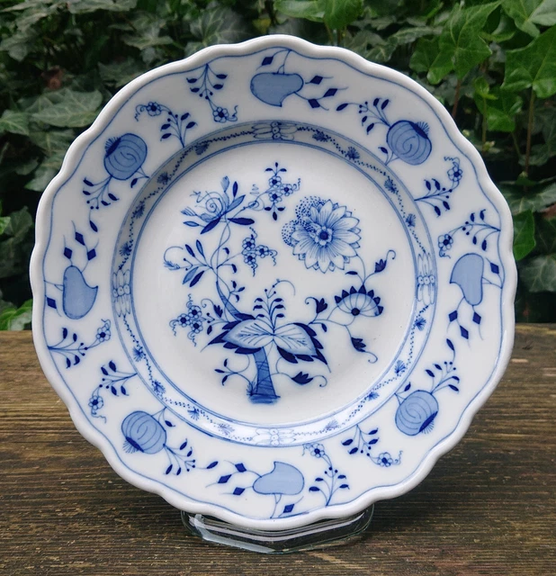 Vecchio Ernst Teichert Meissen Piatto Torta Piatto Blu Cipolla Ø 18,5 CM ~