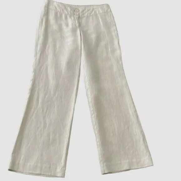 J. JILL WOMENS Linen Tan Wide Leg Pants Size 8P $19.87 - PicClick