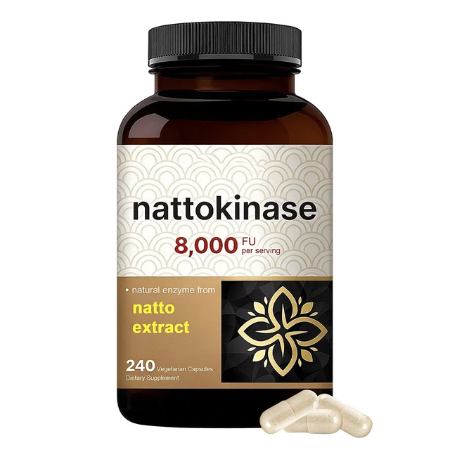 Heart Healling NATTOKINASE 8000FU - Blood Flow, Heart & Cardiovascular Health, High ...