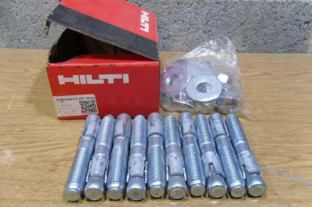 HIlti 3/4" x 4-3/4" LT 10 pcs (Factory-Packed Box) KB3 #282535 Plated Anchor