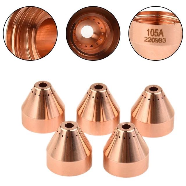 Coupe de précision 5 pièces remplacement bouclier torche plasma TIG 220993 pou