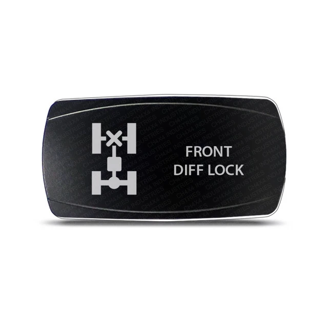CH4X4 ROCKER SWITCH Front Diff Lock Symbol Horizontal Green LED EUR