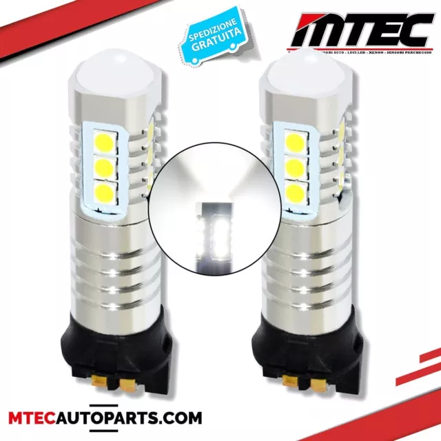 Coppia Lampade Diurne Drl 10 Led Pw24W Canbus Vw Golf Vii Tiguan 6000K Audi Q2