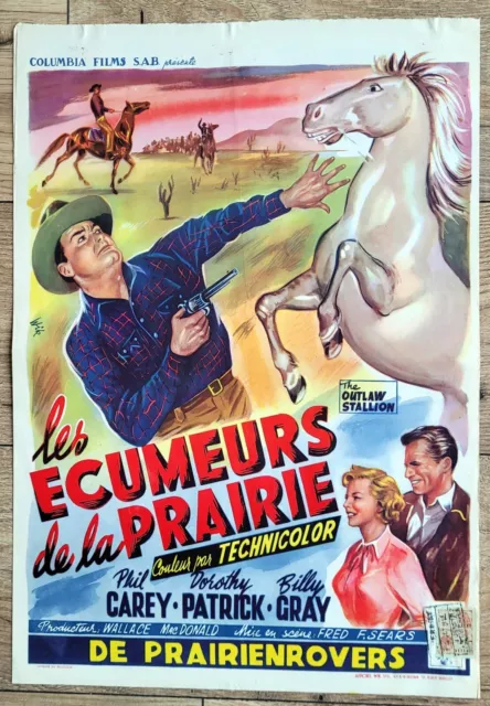 belgian poster western THE OUTLAW STALLION, PHILIP CAREY, DOROTHY PATRICK, WIK