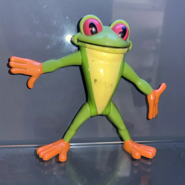 2004 RFC Rainforest Cafe 3.5" Cha' Cha' The Green Tree Frog Jointed PVC Figure