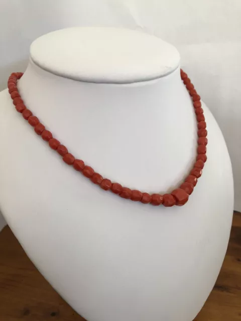 collana di corallo rosso gancio oro 750 18kt