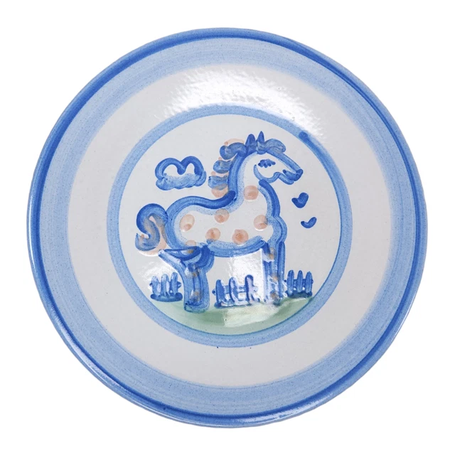 MA HADLEY VINTAGE Stoneware Art Pottery Horse Pony 9" Luncheon Plate