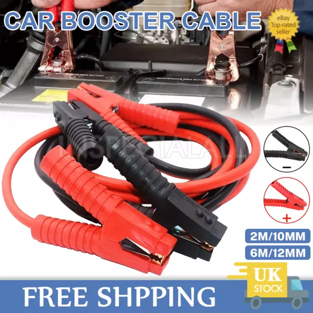 6M Heavy Duty Jump Leads 3000AMP Car Van Battery Starter Booster Cables Jumper