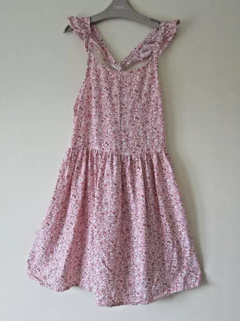 Next Age 9 Years Dress Summer Beach Holiday Floral Pink Girls Kids