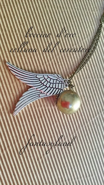 Collana Betsey Johnson Harry Potter, Ciondolo Mago Oro Con Cristalli E Smalto, Sacchetto Regalo - Foto 2