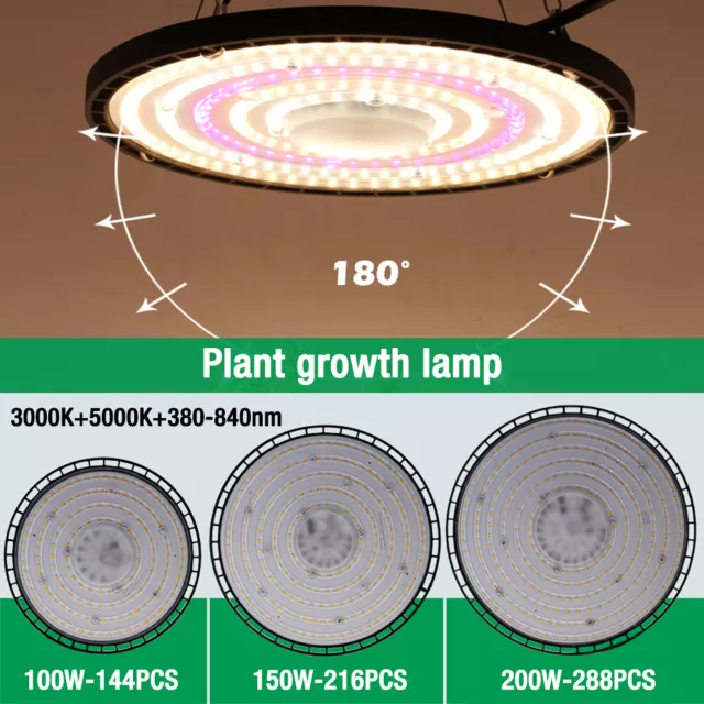 LED Vollspektrum Grow Pflanzenlampe UFO-hängend Wachsen Lichter Grow Light 120LM