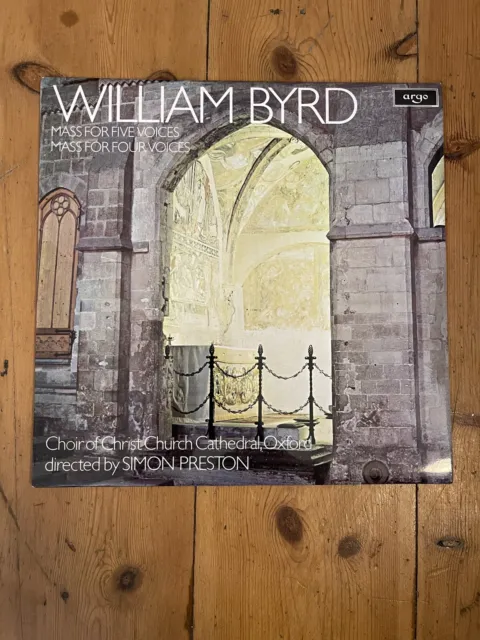vinyl rec WILLIAM BYRD-MASS FOR FIVE VOICESUK 1977 ARGO VINYL LP-SIMON PRESTON