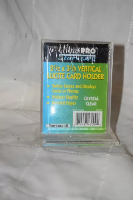 Ultra Pro Stor Safe 2.5 x 3.5in Vertical Lucite Card Holder Crystal Clear