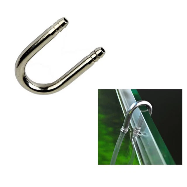 CO2 Regulator Diffuser Atomizer Air Pump Stainless Steel U-shaped Connector