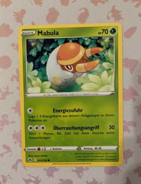 Mabula 015/159 - Pokemon Karte - Zenit der Könige - Deutsch - Common