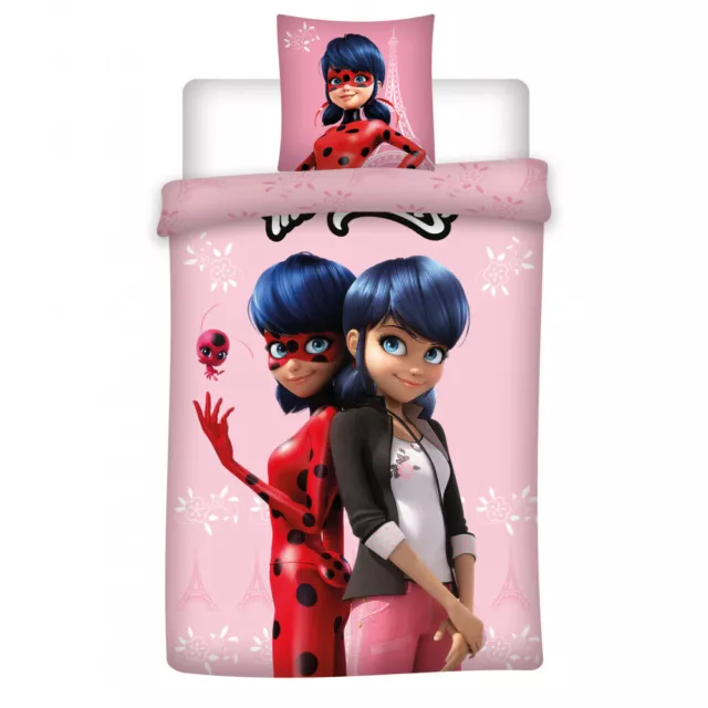 Miraculous Ladybug Girl Power  Kinderbettwäsche Set 135/140 x200cm NEU