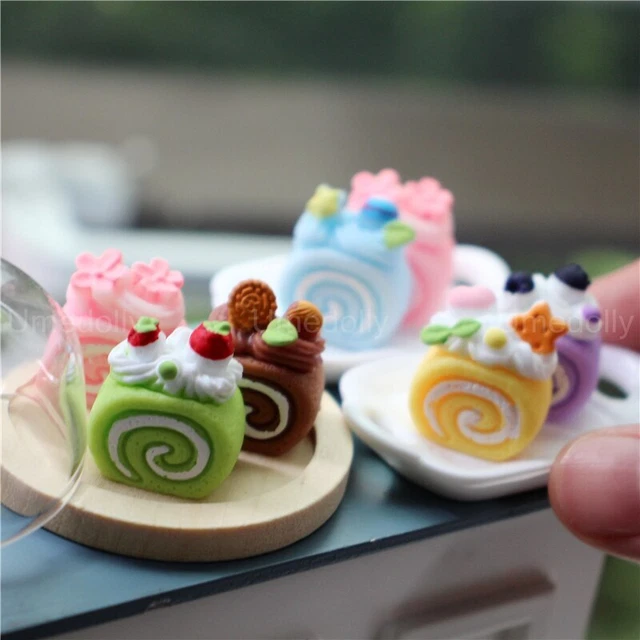 1/6 Scale Miniatures Dolls House Cream Cake BJD Mini Food Kitchen Accessories
