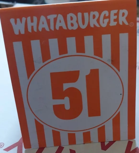 Whataburger Table Tent Number  # 51