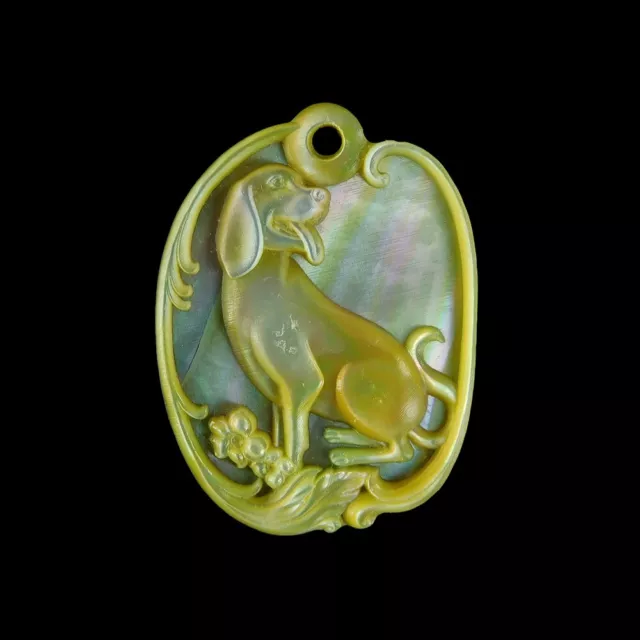 CARVED MOP STONE Dog Bead GM041042 $4.99 - PicClick