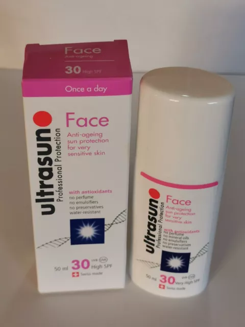 NIB ULTRASUN SPF30 Face Anti-aging High Sun Protection Cream 50ml Sensitive Skin