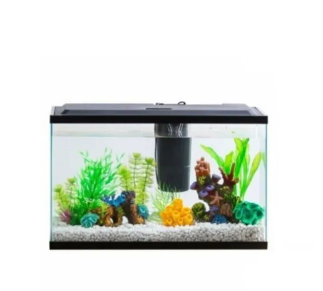 Aqua Culture Aquarium Starter Kit Fish Tank 10 Gallon Water Tank + LED Light