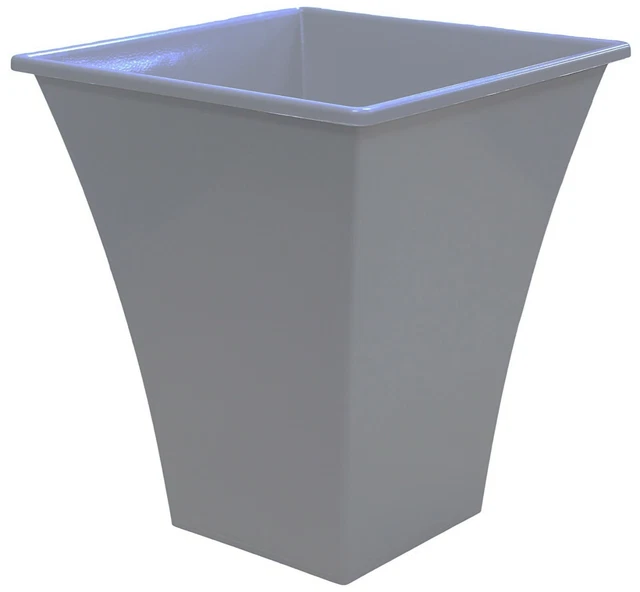 Pots De Fleurs En Plastique Brillant - TRAHOO - Lot De 2 Crèmes