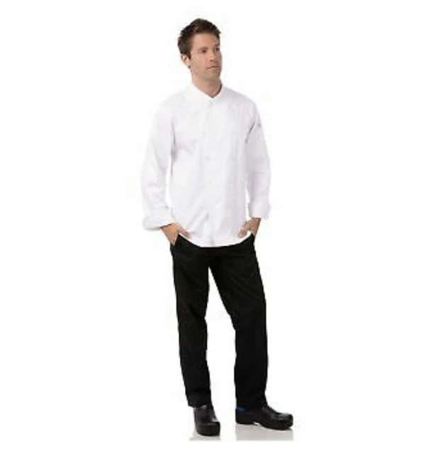Chef Works Men's Oslo Premium Cotton Chef Coat, White, 64