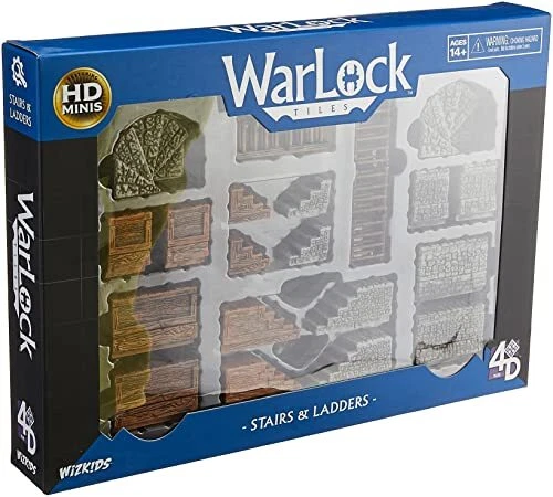 Warlock Dungeon Tiles Stairs & Ladders | Pre-Painted RPG Building Scenery