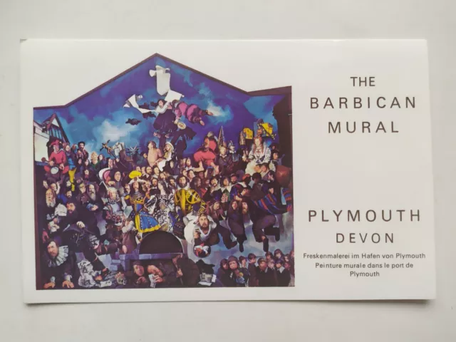 The Barbican Mural Plymouth Devon Vintage Picture Postcard