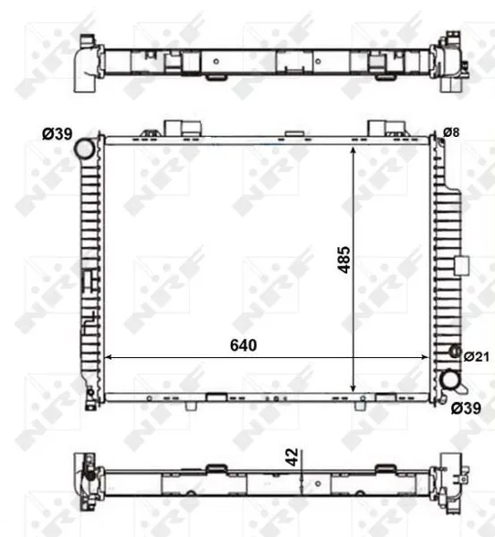 NRF Radiateur du moteur convient pour MERCEDES-BENZ E-Klasse Limousine (W210)