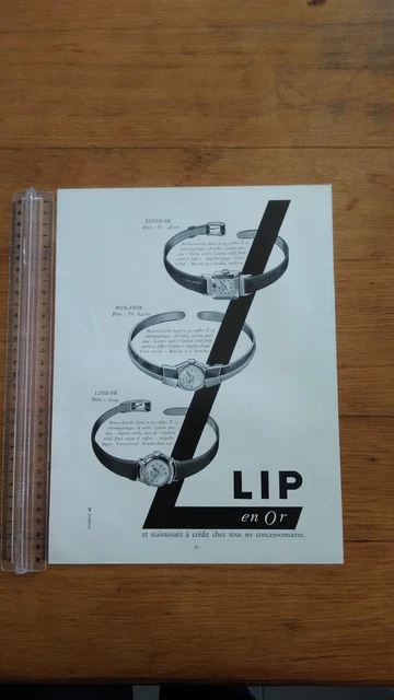 Publicité Montres LIP Vintage 1962 - Pub Collectionneur - Années 60