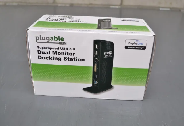 Plugable SuperSpeed USB 3 Dual Monitor Docking Station UD-3900 NEW