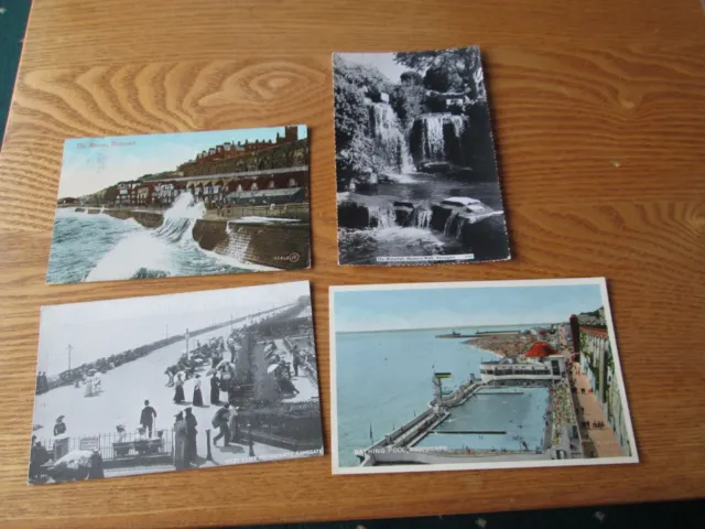 4 Postcards Ramsgate - Marina, West Cliff Promenade, Bathing Pool, Maderia Walk