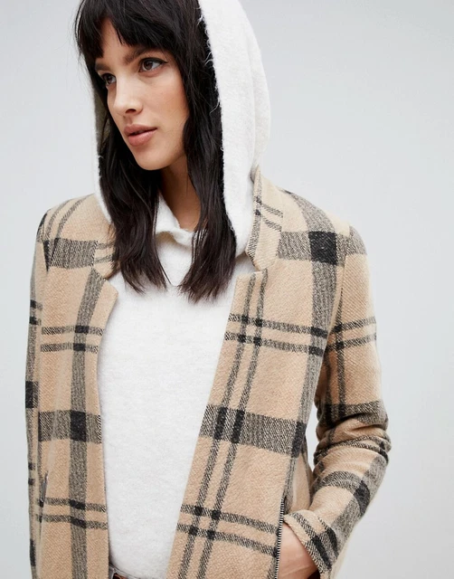 Cappotti Donna Stradivarius Cappotto Quadri Stradivarius Cappotto