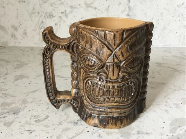 VINTAGE ORIGINAL KONA COFFEE MILL HAWAII USA 8 oz PLASTIC TIKKI MUG