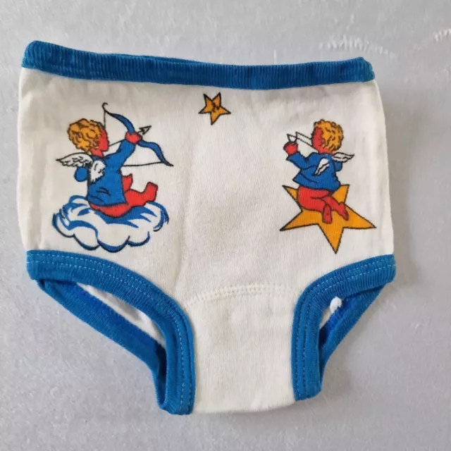 Sottopantaloni vintage ragazzi -3-4 anni - cotone bianco anni '70 Deadstock Cupido KB20
