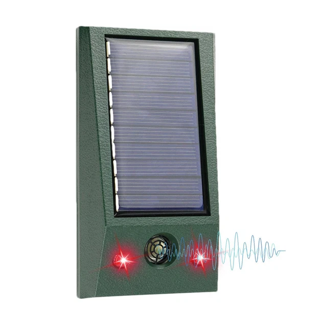 Solar Ultrasonic Animal Repellent Dog Cat Skunk Deer Raccoon Outdoor Garden USA