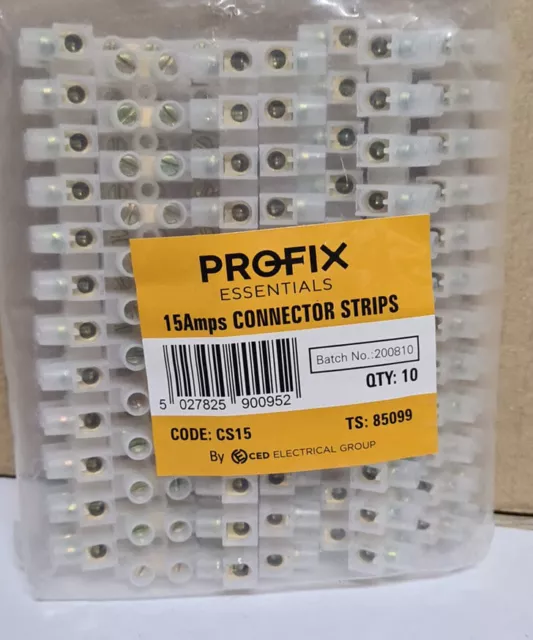 TERMINAL BLOCKS 15 AMP 12 WAY STRIP ELECTRICAL WIRE BLOCK CONNECTION/ 10 Strips