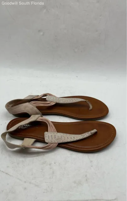Arizona Womens Suki 038-6232 Sandy Pink Flat Slip On Thong Sandals Size 8M