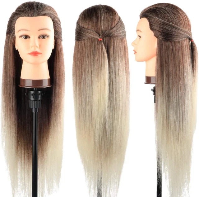 Tete a Coiffer, 28 inch 100% de Cheveux Synthétiques Têtes dexercic